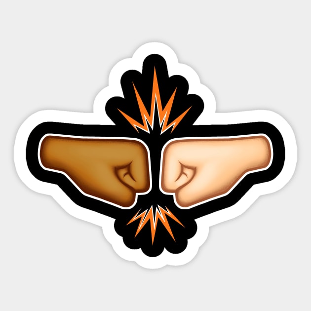 Fist Bump Sticker by mrpsycho